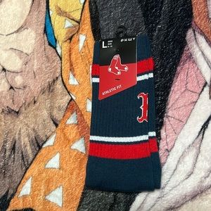 PKWY MLB Boston Red Sox Stripe Crew Sock 6-12